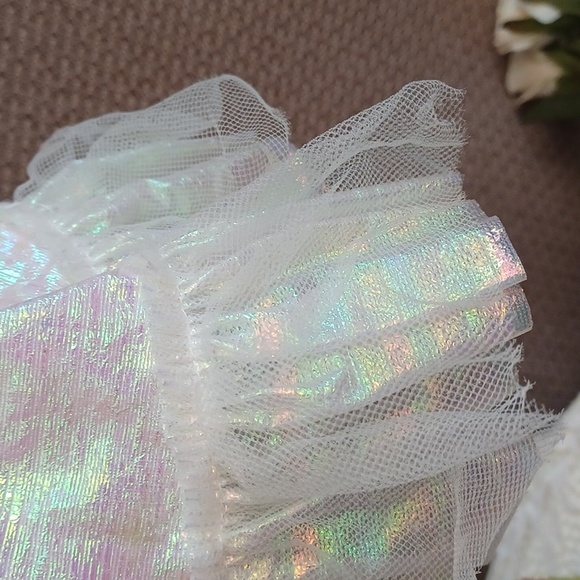 Vintage Barbie Dress Mattel Doll 80's Crystal Barbie Iridescent Dress Gown - Picture 9 of 17
